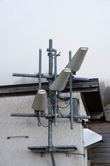 Telephony relay antenna on a mountain peak
