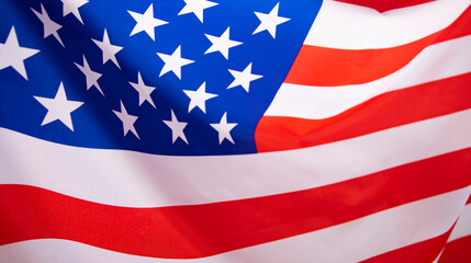 Closeup of American flag