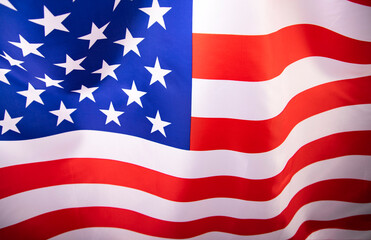 Closeup of American flag