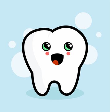 tooth cartoon character illustration funny happy