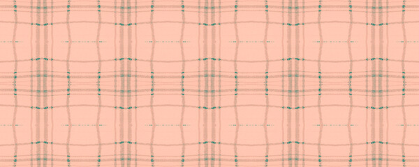 Pink Rustic Plaid. Watercolour Tartan Texture. 