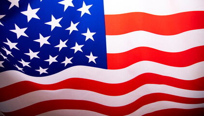 Obraz premium Closeup of American flag