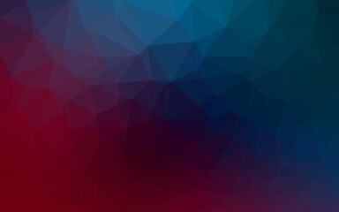 Dark Blue, Red vector abstract mosaic backdrop.