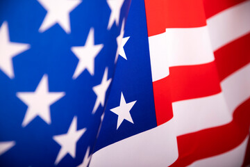Closeup of American flag