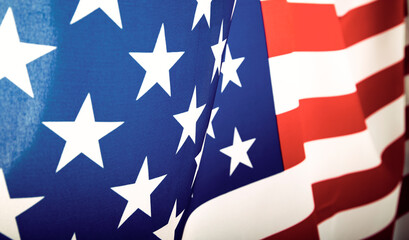 Closeup of American flag