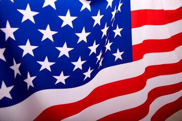 Closeup of American flag