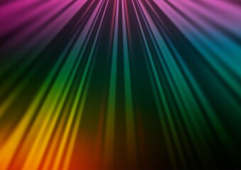 Dark Multicolor, Rainbow vector texture with colored lines.