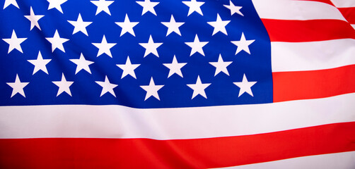 Obraz premium Closeup of American flag