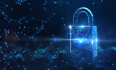 Cyber security data protection business technology privacy concept. Server security