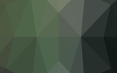 Dark Green vector polygon abstract background.