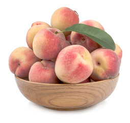 Peach isolated on a white background