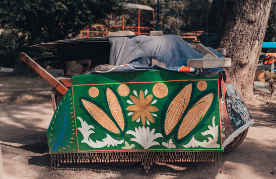 a traditional thela in park in Pakistan