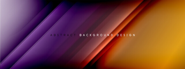 Fototapeta premium Motion concept neon shiny lines on liquid color gradients abstract backgrounds. Dynamic shadows and lights templates for text