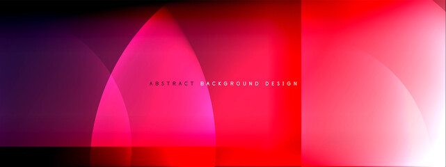 Vector abstract background - circle and cross on fluid gradient with shadows and light effects. Techno or business shiny design templates for text