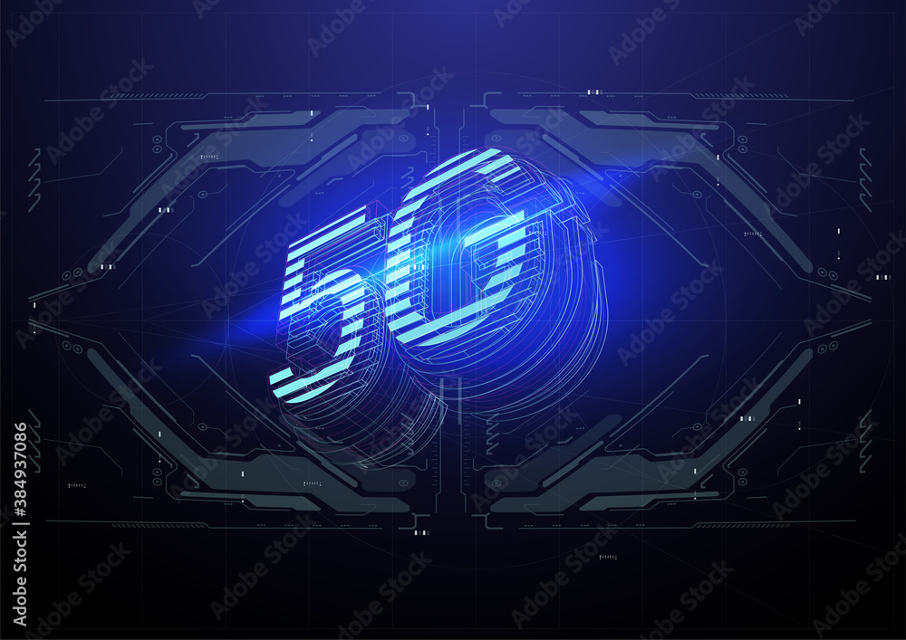 Poster wireless communication network, abstract image visual. cyber technology ai tech wire network futuris