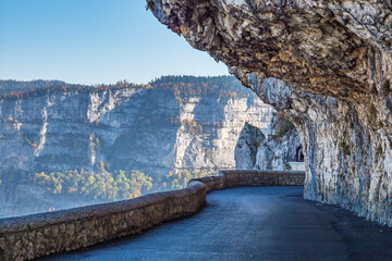Landscape of Vercors in France - view of Combe Laval, Col del la Machine