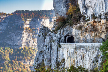 Landscape of Vercors in France - view of Combe Laval, Col del la Machine