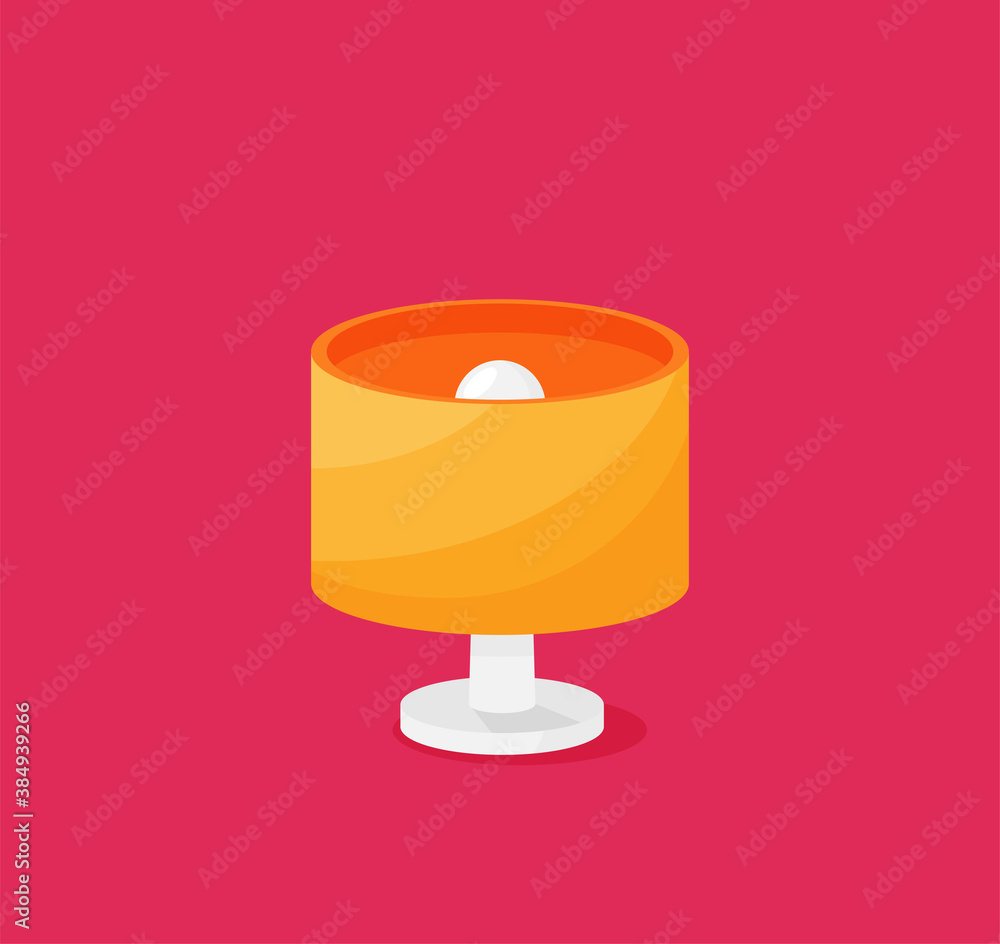 Poster flat table lamp vector icon isolated on background