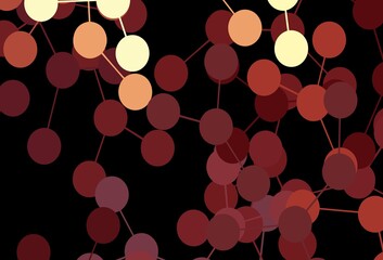 Dark Red, Yellow vector texture with artificial intelligence concept.