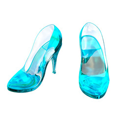 Glass Shoe, 3D Rendering, 3D Illustration