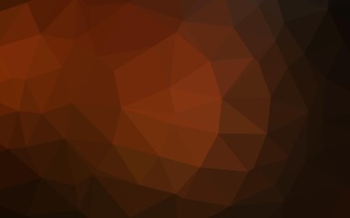 Dark Orange vector low poly texture.
