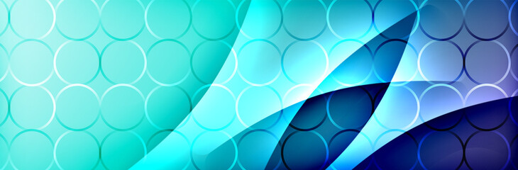 Fluid gradient neon color waves, vector abstract background