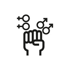 Obraz premium Freedom of orientation. Simple vector linear illustration on a white background