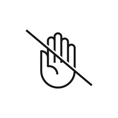 Stop ads blocking Icon. Vector icon