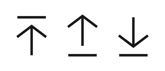 Mini set icons arrows. Vector arrow