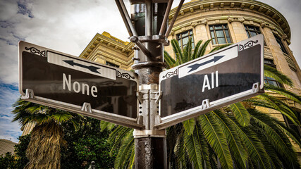 Street Sign to All versus None