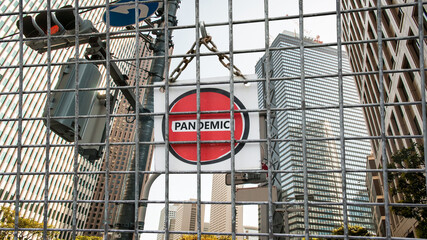 Street Sign to Quarantine versus Virus