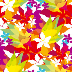 Textile vector tile rapport with abstract flowers
