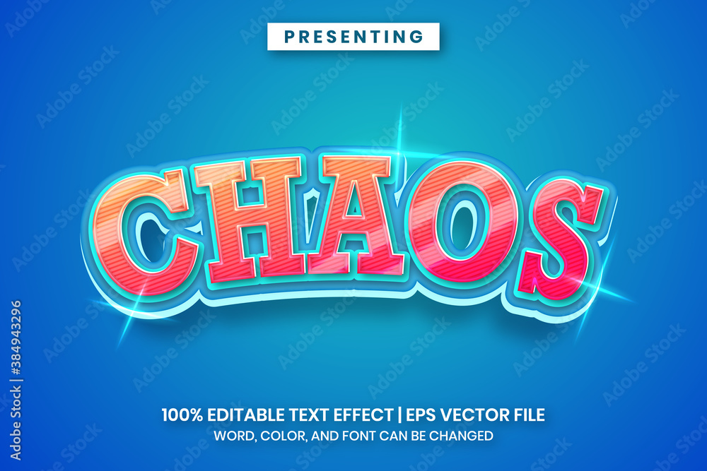 Poster chaos - modern gradient text effect