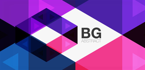 Mosaic triangle pattern abstract background for cover, banner, flyer and poster and other template