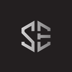 Obraz premium Letter S and E hexagon logo vector design illustration