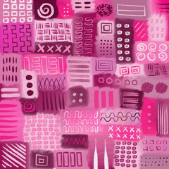 pink patchwork