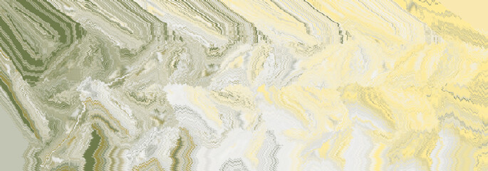Yellow marble texture background. Template for various purposes. Abstract illustration with brown and white waves.
