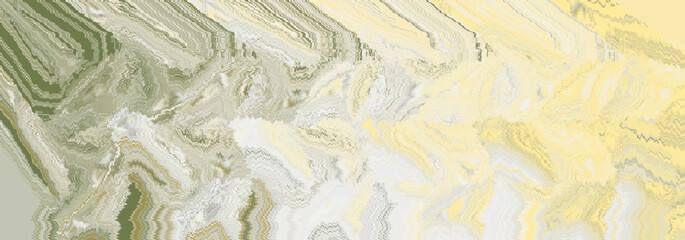 Yellow marble texture background. Template for various purposes. Abstract illustration with brown and white waves.