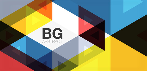 Mosaic triangle pattern abstract background for cover, banner, flyer and poster and other template