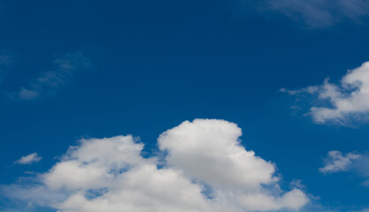 Clouds and blue sky for background.