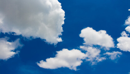 Clouds and blue sky for background.