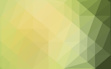 Fototapeta na wymiar Light Green, Yellow vector abstract polygonal texture.