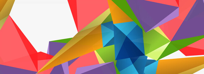 3d mosaic abstract backgrounds, low poly shape geometric design