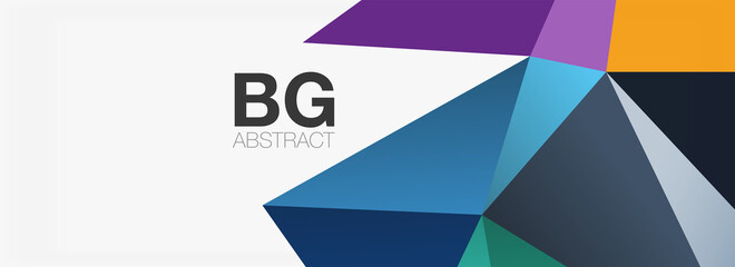 3d mosaic abstract backgrounds, low poly shape geometric design