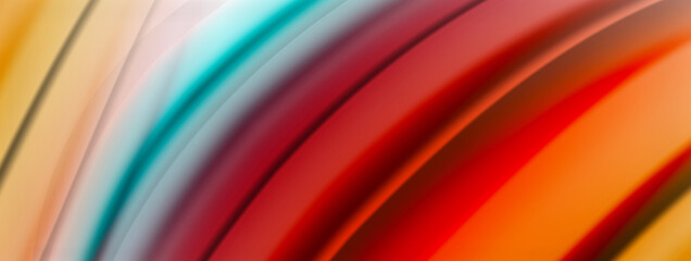Abstract Background. Smooth flowing lines, blurred waves, rainbow color style stripes. Vector illustrations for covers, banners, flyers and posters and other