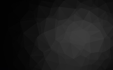 Obraz premium Dark Black vector shining triangular pattern.