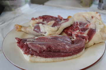 Duck leg and breast