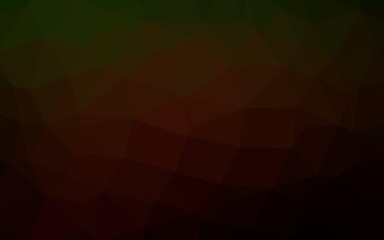 Dark Green, Red vector triangle mosaic texture.