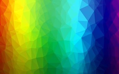 Light Multicolor, Rainbow vector low poly cover.