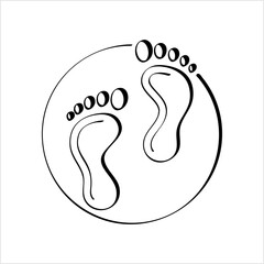 Foot Print Icon Design